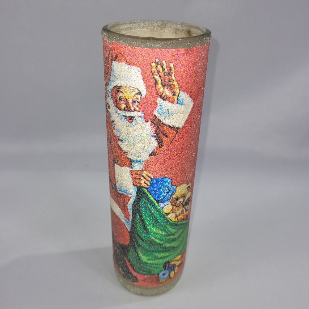 KFC Vintage 1985 Glass 8" Christmas Candle Holder Kentucky Fried Chicken